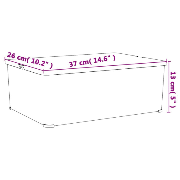 Stapelbare Aufbewahrungsboxen, 6er-Set, 10 L