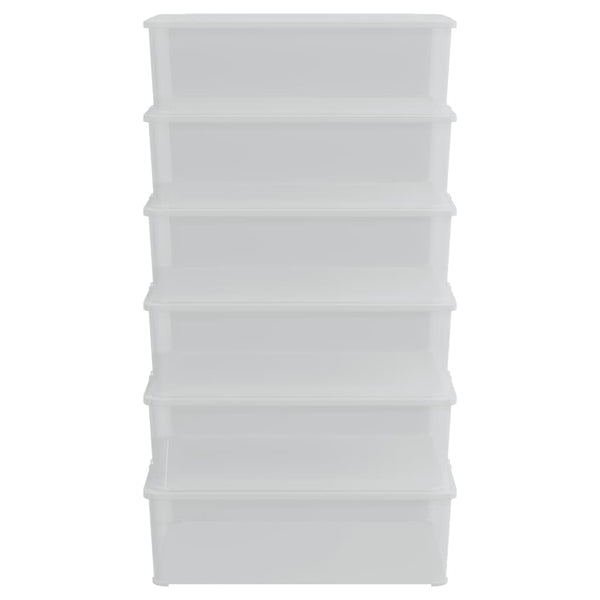 vidaXL Boîtes de rangement 6 pcs Plastique 25 L Empilables