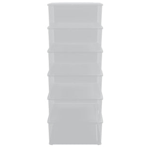 vidaXL Boîtes de rangement 6 pcs Plastique 25 L Empilables
