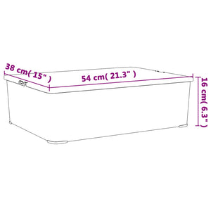 vidaXL Boîtes de rangement 6 pcs Plastique 25 L Empilables