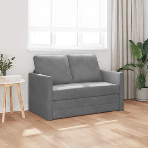 Dunkelgraues Samt Bodensofa mit Schlaffunktion