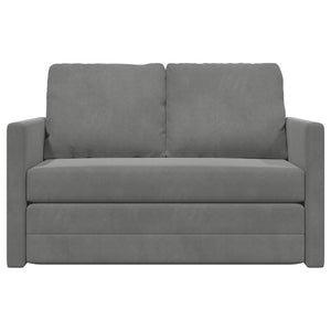 Dunkelgraues Samt Bodensofa mit Schlaffunktion