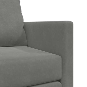 Dunkelgraues Samt Bodensofa mit Schlaffunktion