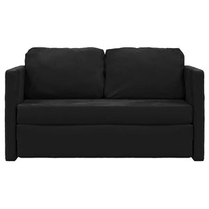 Schwarzes Samt Bodensofa mit Schlaffunktion