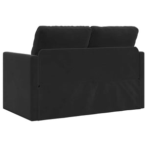 Schwarzes Samt Bodensofa mit Schlaffunktion