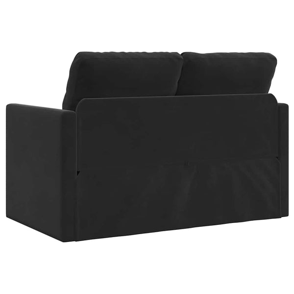 Schwarzes Samt Bodensofa mit Schlaffunktion
