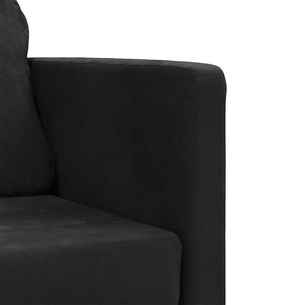 Schwarzes Samt Bodensofa mit Schlaffunktion