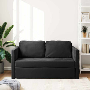Schwarzes Samt Bodensofa mit Schlaffunktion