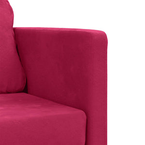 Weinrotes Samt Bodensofa mit Schlaffunktion