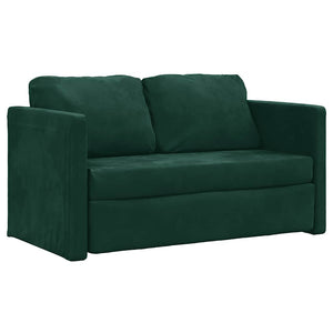 Dunkelgrünes Schlafsofa aus Samt