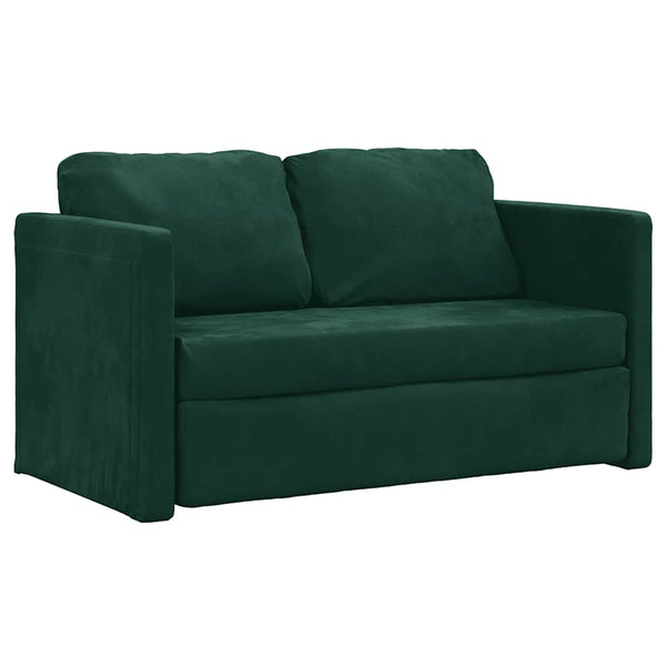 Dunkelgrünes Schlafsofa aus Samt