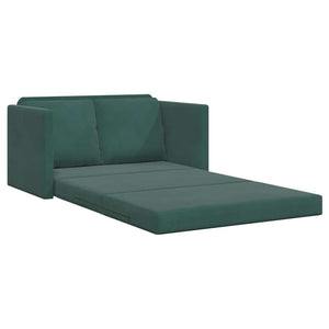 Dunkelgrünes Schlafsofa aus Samt