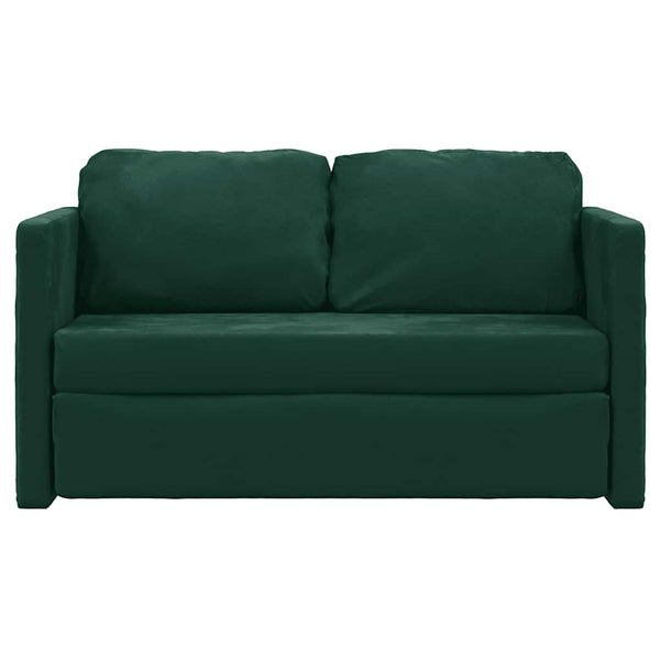 Dunkelgrünes Schlafsofa aus Samt