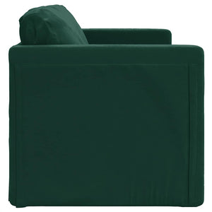 Dunkelgrünes Schlafsofa aus Samt