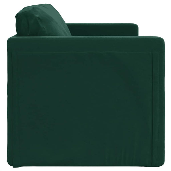 Dunkelgrünes Schlafsofa aus Samt