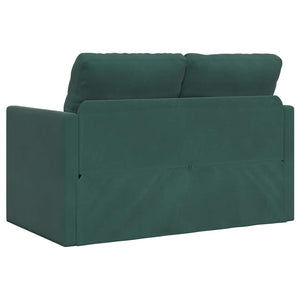 Dunkelgrünes Schlafsofa aus Samt