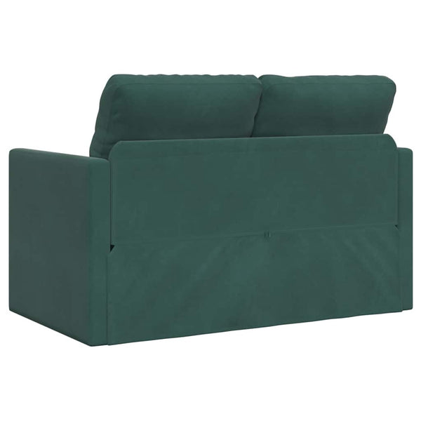 Dunkelgrünes Schlafsofa aus Samt
