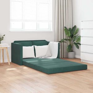 Dunkelgrünes Schlafsofa aus Samt
