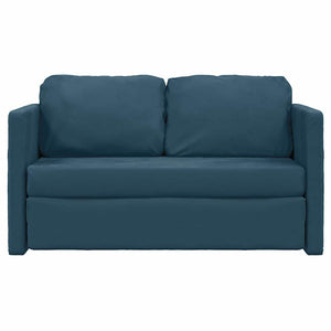 Blaues Samt Bodensofa mit Schlaffunktion