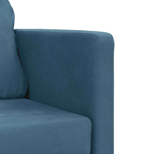 Blaues Samt Bodensofa mit Schlaffunktion