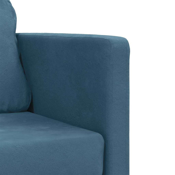 Blaues Samt Bodensofa mit Schlaffunktion