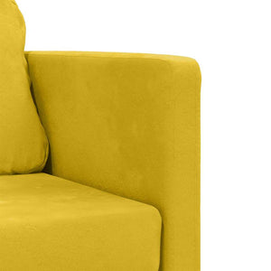 Dunkelgelbes Samt Bodensofa mit Schlaffunktion