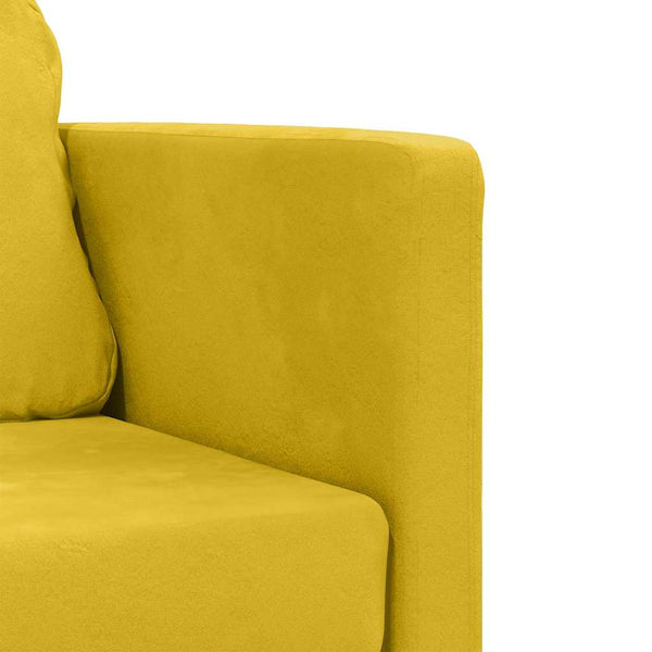 Dunkelgelbes Samt Bodensofa mit Schlaffunktion
