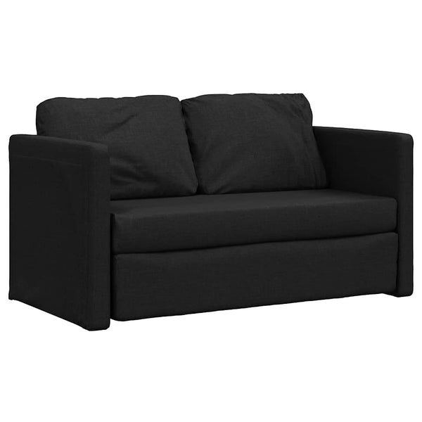 Schwarzes Schlafsofa / Bodensofa, Stoff