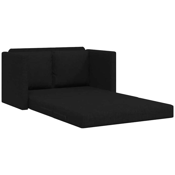 Schwarzes Schlafsofa / Bodensofa, Stoff