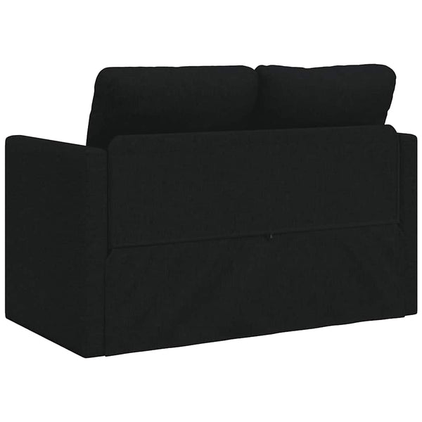 Schwarzes Schlafsofa / Bodensofa, Stoff