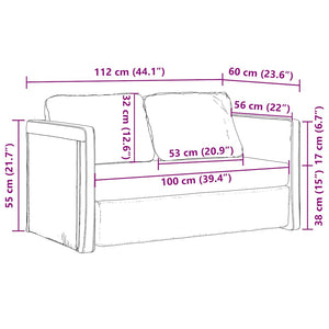 Schwarzes Schlafsofa / Bodensofa, Stoff