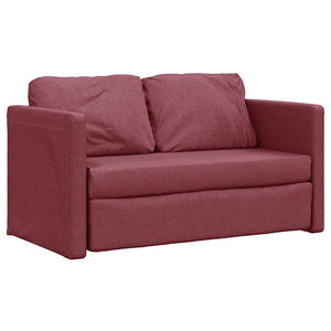 Weinrotes Bodensofa mit Schlaffunktion