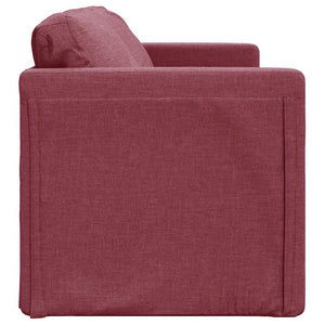 Weinrotes Bodensofa mit Schlaffunktion