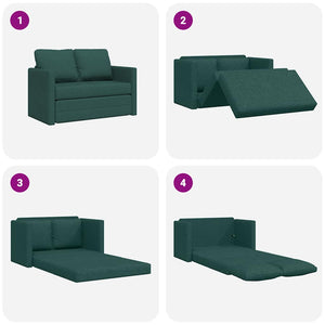 Dunkelgrünes Schlafsofa 112x174 cm