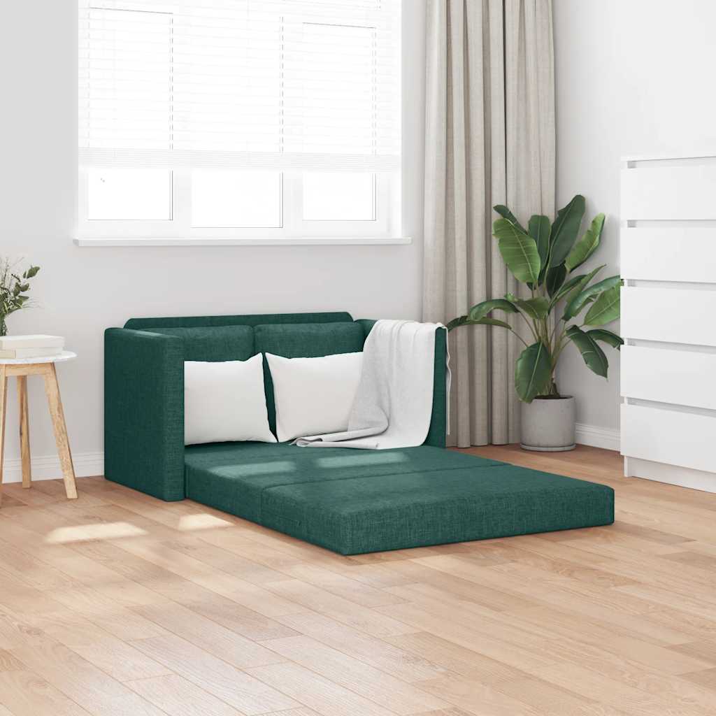 Dunkelgrünes Schlafsofa 112x174 cm