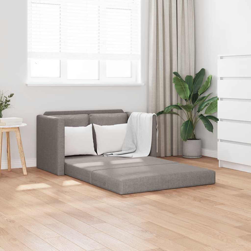 Bodensofa mit Schlaffunktion Taupe