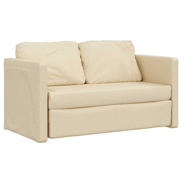 Bodensofa mit Schlaffunktion Creme