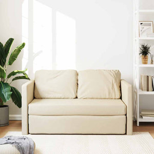 Bodensofa mit Schlaffunktion Creme