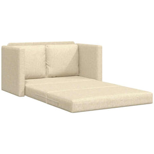 Bodensofa mit Schlaffunktion Creme