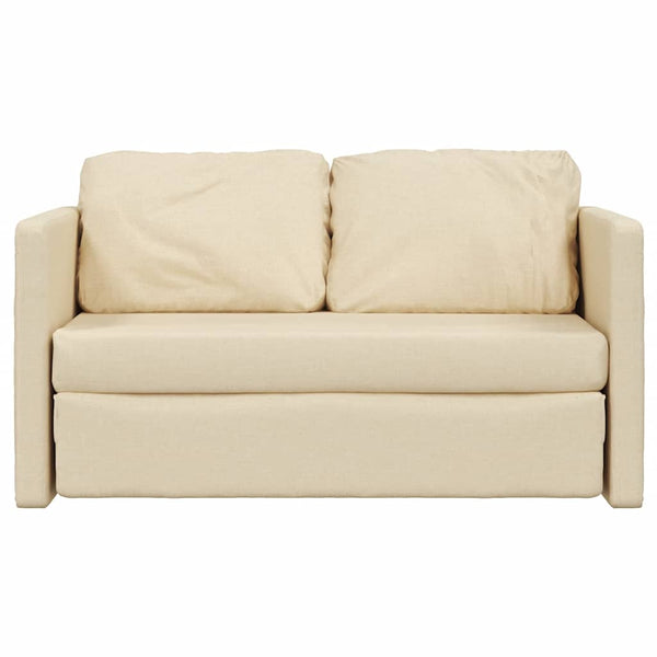 Bodensofa mit Schlaffunktion Creme