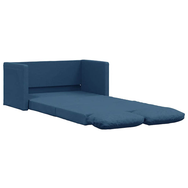 Blaues Bodensofa mit Schlaffunktion