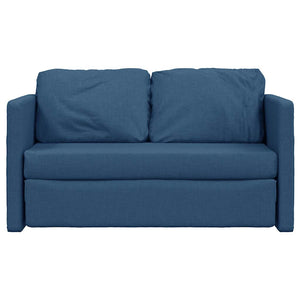 Blaues Bodensofa mit Schlaffunktion