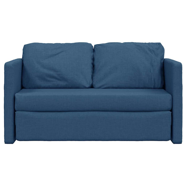 Blaues Bodensofa mit Schlaffunktion