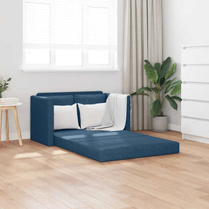 Blaues Bodensofa mit Schlaffunktion