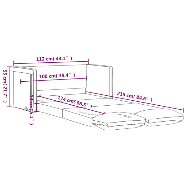 Dunkelgelbes Schlafsofa Bodensofa