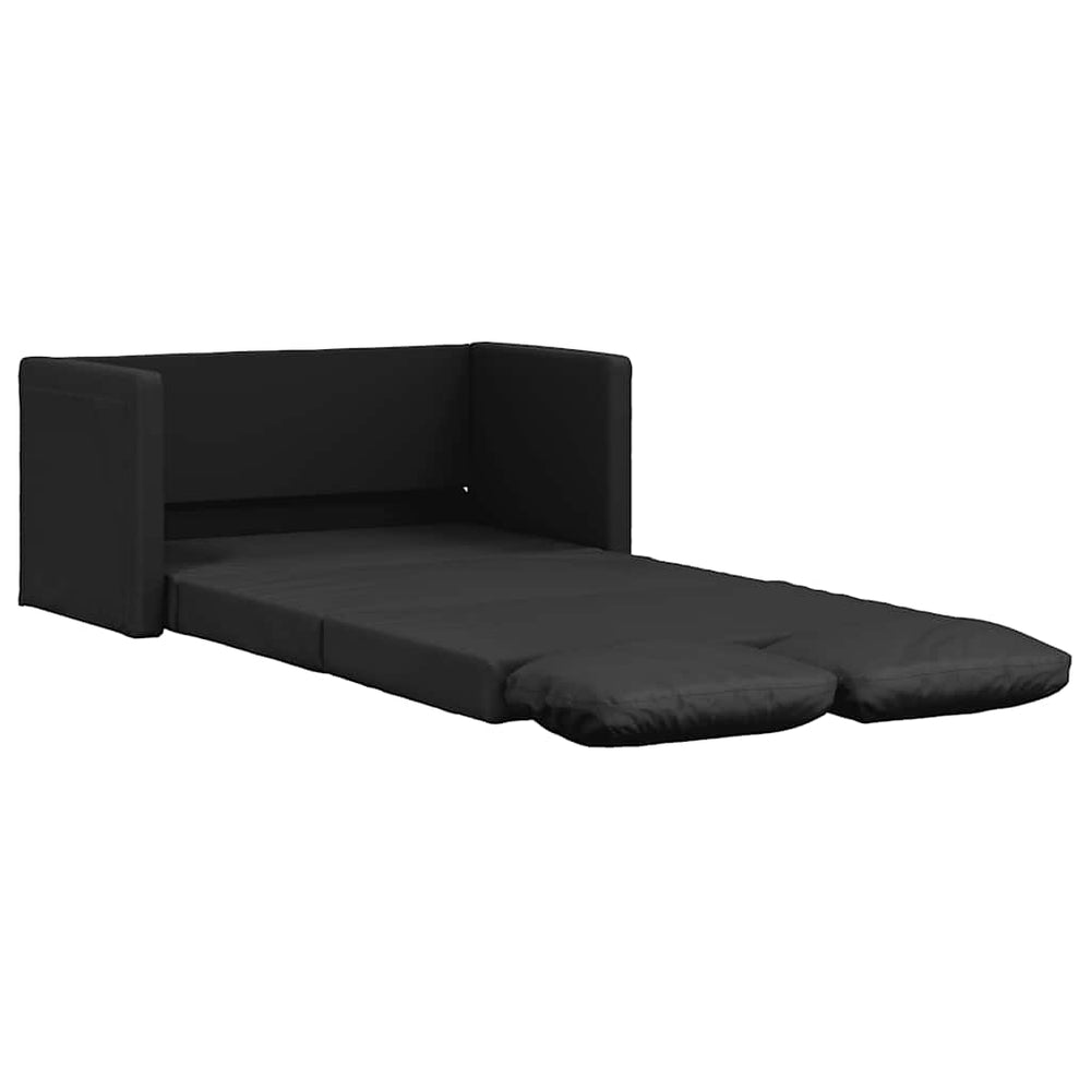 Schwarzes Bodensofa mit Schlaffunktion