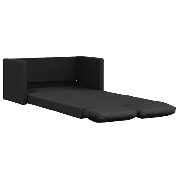 Schwarzes Bodensofa mit Schlaffunktion