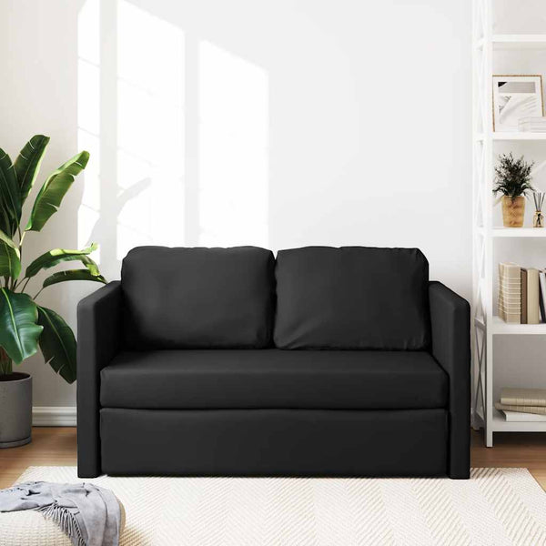 Schwarzes Bodensofa mit Schlaffunktion