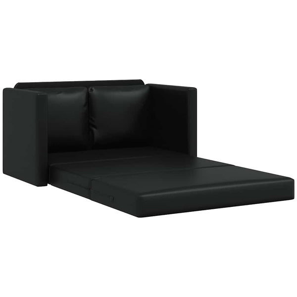 Schwarzes Bodensofa mit Schlaffunktion