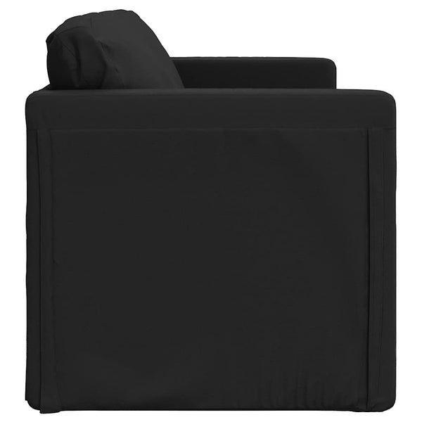 Schwarzes Bodensofa mit Schlaffunktion